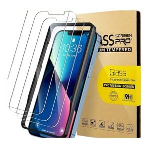 Glass Screen Protector compatible for iPhone 13 mini 5.4 Inch 3 Pack Tempered Gl